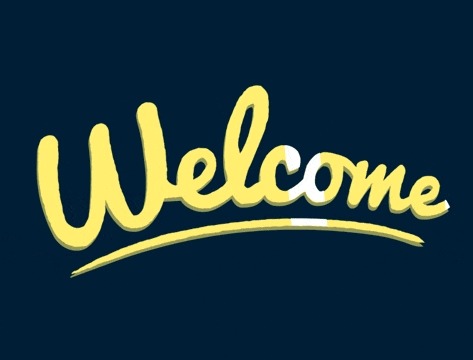 Welcome jaune simple